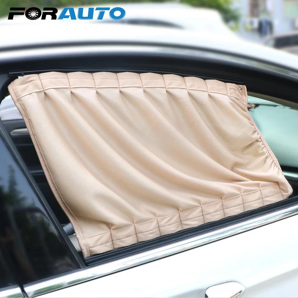FORAUTO 2pcs/Set Aluminum Alloy Car Curtain Car Side Window Sunshade