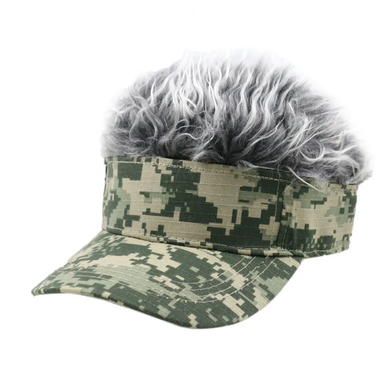 

Camouflage Wig Baseball Caps Men Women Creative Printed Perform Adjustable 56-60CM Individuality Sunscreen High Quality Caps