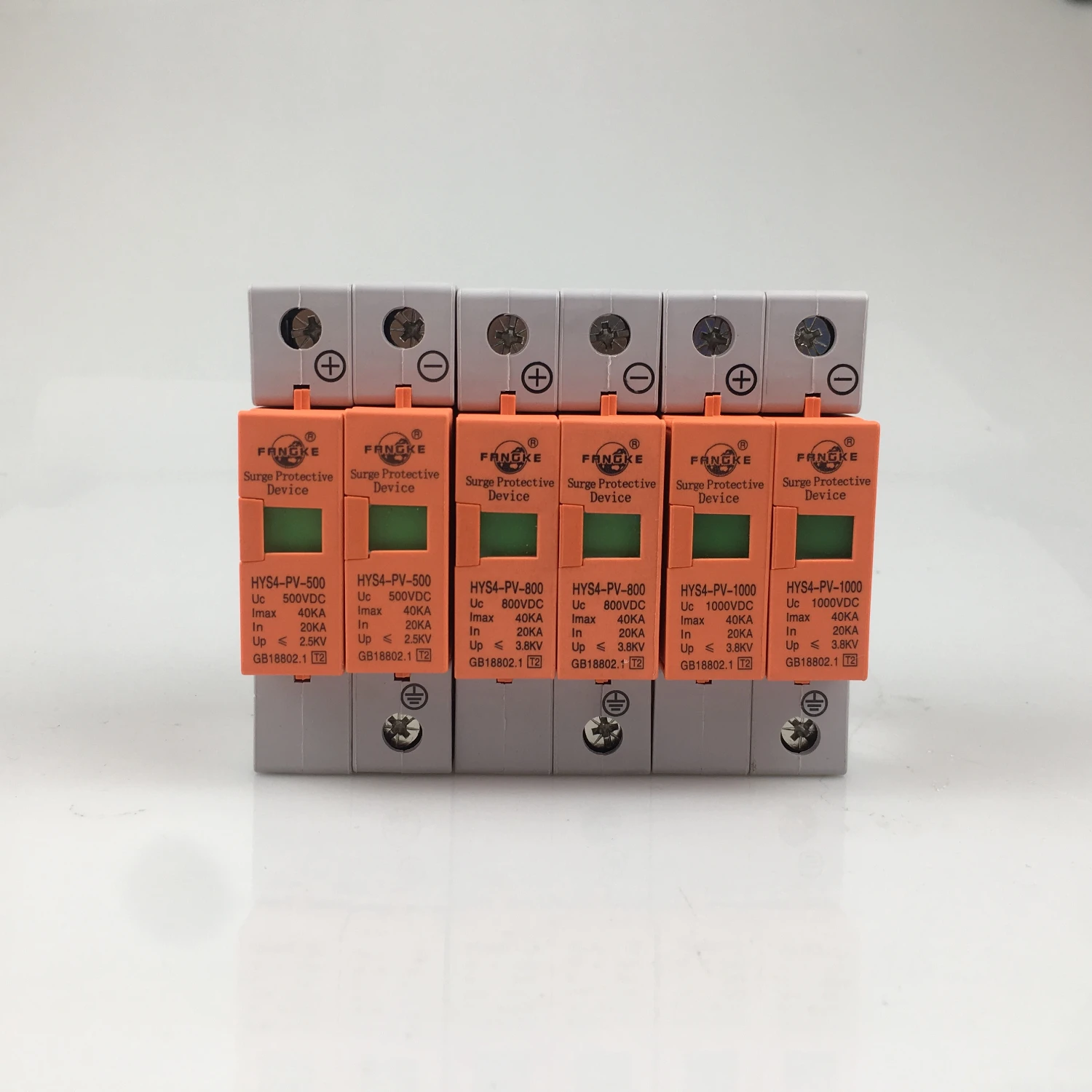 SPD Dc500V 800V 1000V2 P 20~ 40ka Surge Protective Device Of Low Voltage Surge Of House 2 Poles, Voltage Surge Suppressor