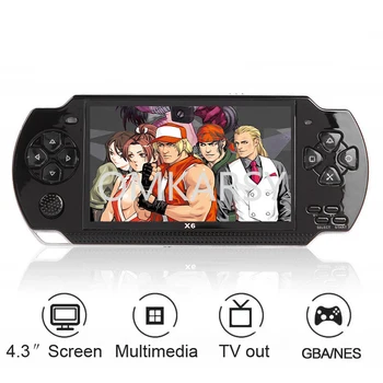 

Video Game Console Player X6 For PSP Game Handheld Retro Game 4.3 Inch Screen Mp4 Player Game Player Support Camera,Video,E-book