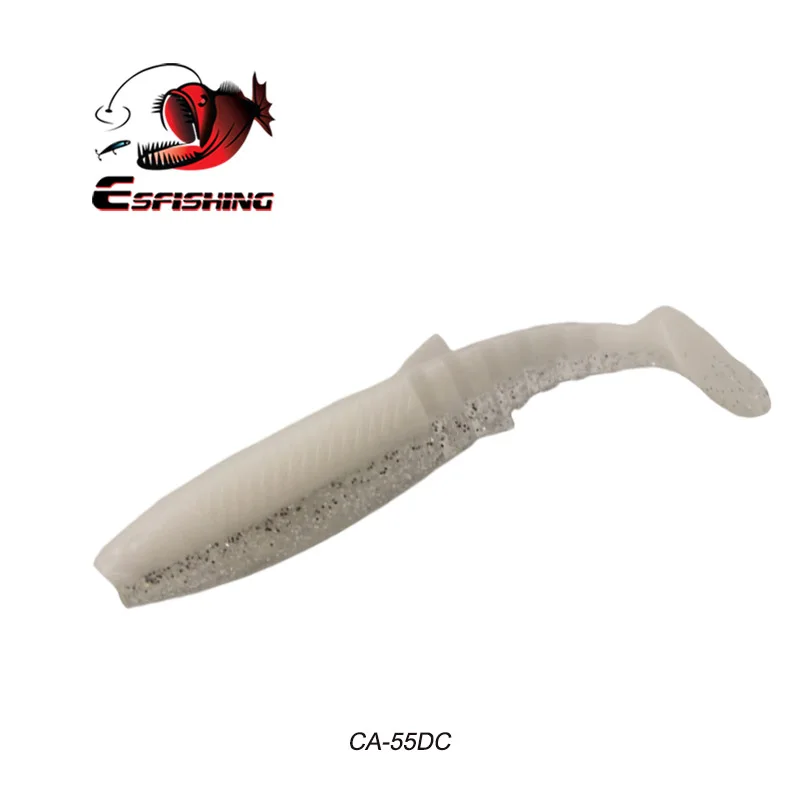CA55DC Esfishing, мягкие приманки для рыбалки, мягкие приманки, Shad Cannibal, 10 шт., 7,5 см, 4 г, плавающие приманки, искусственные приманки для ловли карпа - Цвет: CA55DC