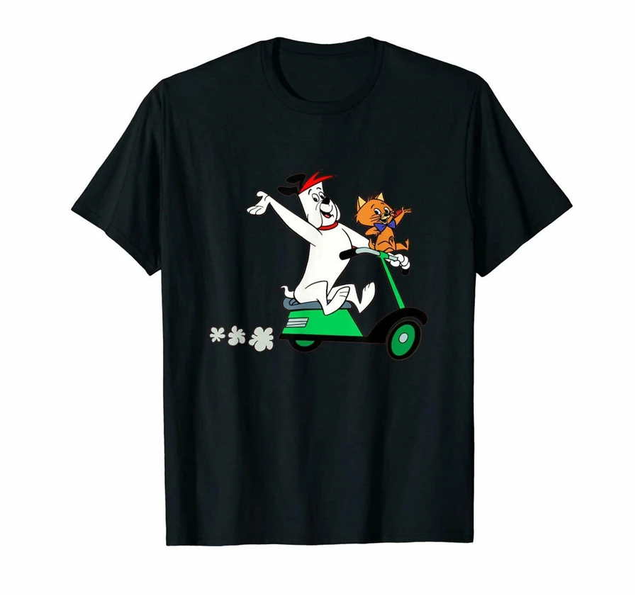 The Ruff And Reddy Show Funny A Smart Cat And Dumb Dog Black T Shirt S