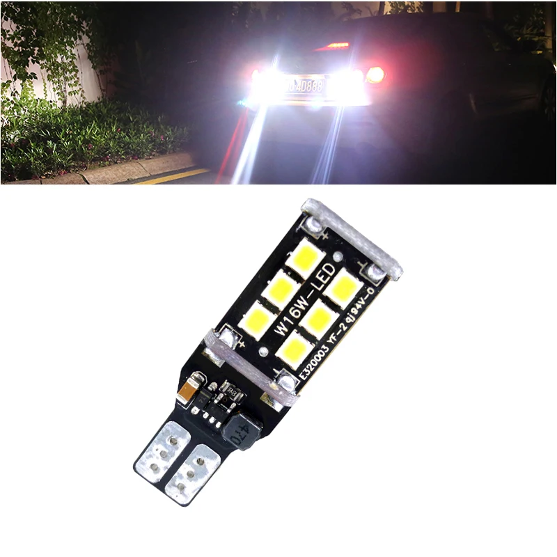 Супер яркая мощная светодиодсветодиодный лампа T15 W16W 921 SMD 2835 Canbus без ошибок для