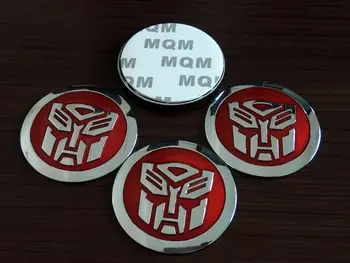 

4pcs 3D Metal Red Transformers Autobot Deception Car Emblems Badge Decal Sticker