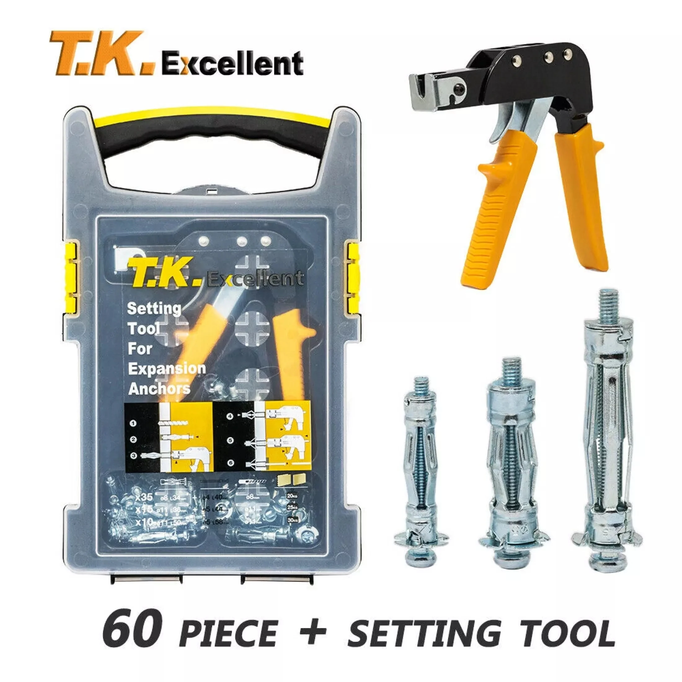 

Heavy Duty Gun Wall Anchor Metal Setting Tool Hollow Wall Metal Cavity Anchor Plasterboard Fixing Hollow Wall Anchors