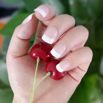 

24pcs short False Nail Artificial Tips Set Full Cover for Short Decoration Press On Nails Art Fake Extension Tips nail art tool