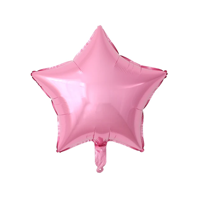 50pcs 18inch Star Heart Aluminum Balloons Inflatable Helium Balloon Birthday Party Decorations Kids Wedding Engagement  Globos as picture