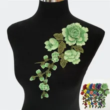 3D цветок розы кружевная ткань вышивка кружева воротник DIY полиэстер выдалбливают шитье кружево и отделка Ремесло Материал платье аксессуар