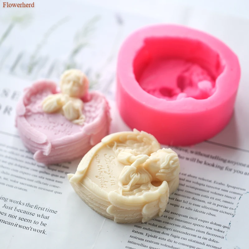 3d Ангел благословения силиконовая форма для мыла ручной работы в форме сердца |