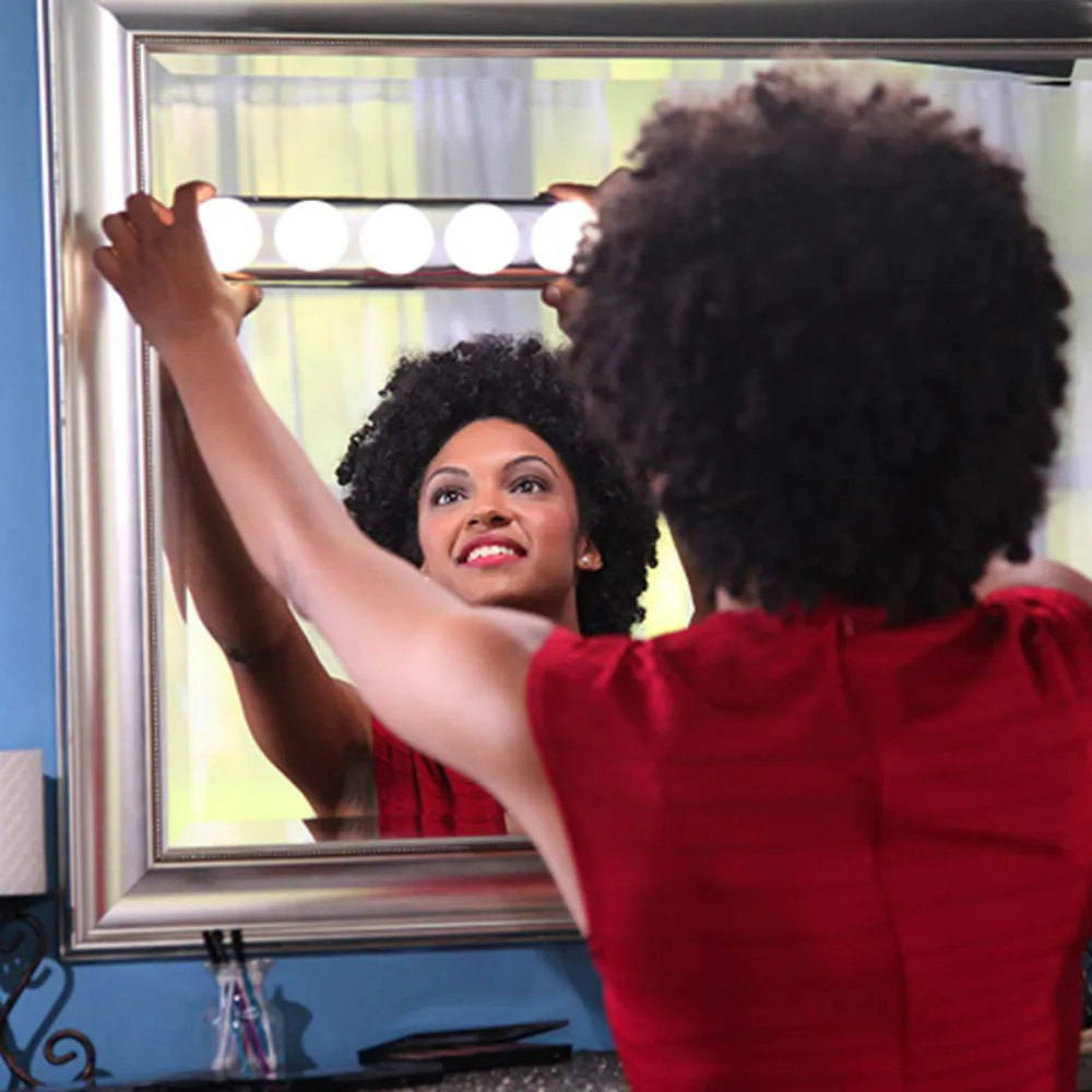 5 Bulb Hollywood Led Makeup Mirror Light Suction Cup Installation Dressing Table Vanity Light Bathr