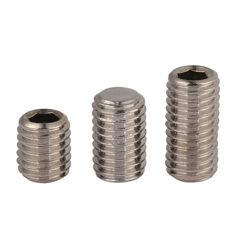 Gb77 304 stainless steel flat end hexagon set screw head cap m3-m10 20PCS | Обустройство дома