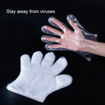 

PE Gloves Individually Wrapped Disposable Gloves 2Pcs/Bag Stay Away From Viruses Keep Healthy Hand Care Mask Dropshipping