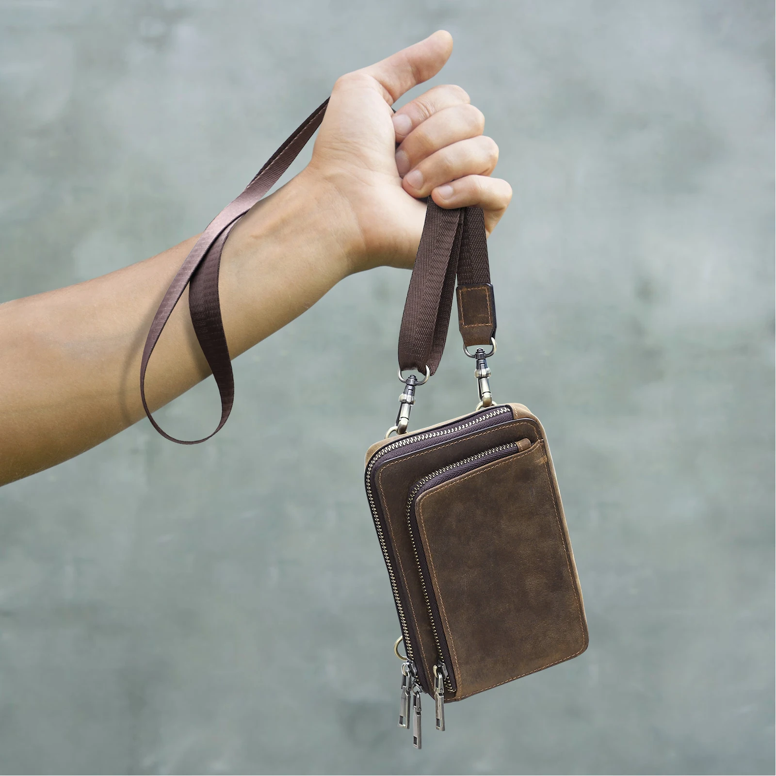 Iphone Leather Phone Bag Pouch | Mobile Genuine Leather