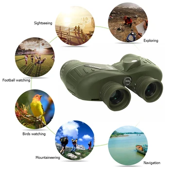 

High Quality 10X50 Waterproof Military Binocular Telescope Spotting Scope with Compass for Hunting Camping Traveling Concert