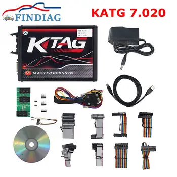 

Red Ktag V7.020 4 LED Online Master Version Online Safe Master No Token Limited K-TAG V2.25 ECU Programming Tool NXP Chip