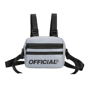 

Street Style Reflective Chest Bag For Men Women Multi-function Tactical Vest Chest Rig Bag Hip-Hop Waist Bag Packs