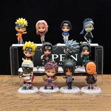 7 см 6 шт. Наруто Фигурки игрушки 12 Стиль s Q стиль Забуза Хаку Какаши Саске Наруто Сакура ПВХ Коллекция моделей кукол игрушки