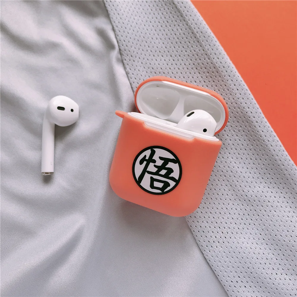 Горячая Япония аниме Dragon Ball Goku чехол для наушников для Apple AirPods 2 1 оранжевый мягкий силиконовый беспроводной Bluetooth аксессуары