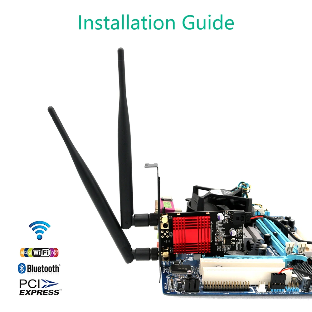 PCIE M.2 Wifi адаптер Сетевая карта 5 ГГц 5g 5 ГГц беспроводной PCI Express Wifi Bluetooth адаптер AC 9260 M2 Wifi антенна для ПК