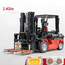 Новинка 13106, серия Technic, приложение для вилочного погрузчика, радиоуправляемая модель, набор строительных блоков, Классическая сборная машина, игрушки для детей