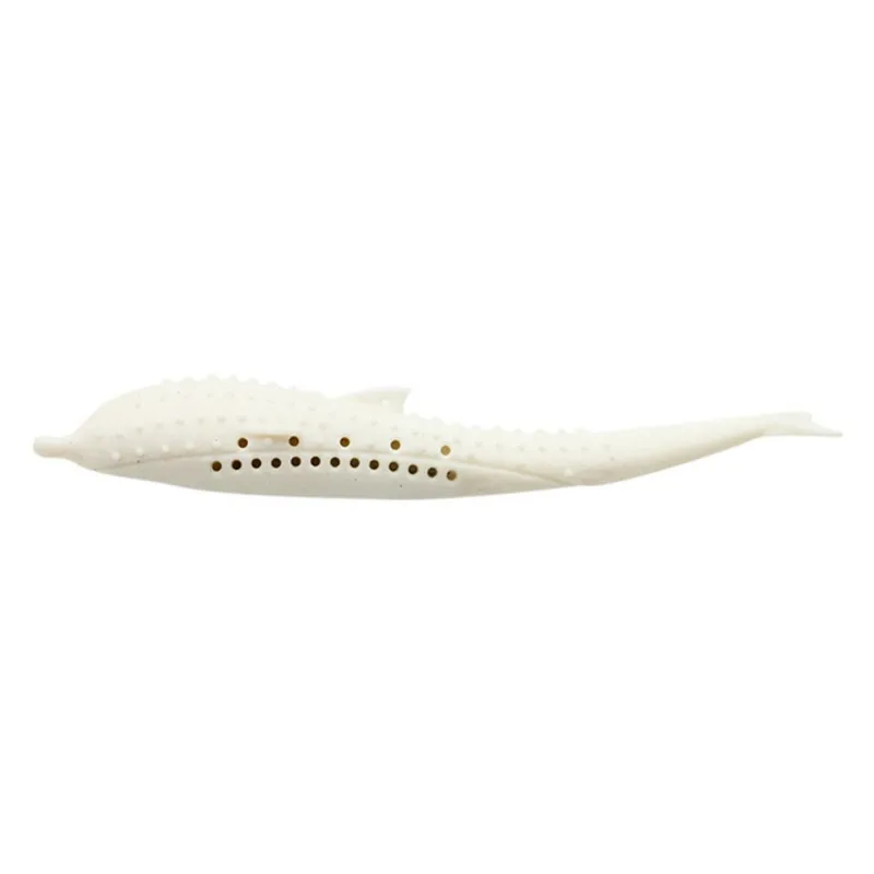 white HEYPET рыбий формы молярная палка игрушка для кошек с котом Экологичная силиконовая жевательная игрушка для кошек зубная щетка для зубов игрушки - Цвет: white