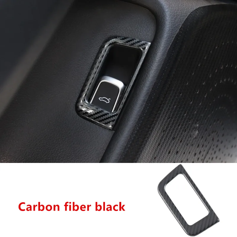 Автомобильный Стайлинг консоль переключения передач Панель рамка Накладка полосы для Audi A6 C7 2012- интерьерные аксессуары наклейки из углеродного волокна - Название цвета: trunk button