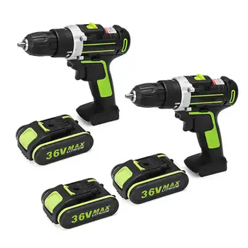

2-speed Cordless Drill With 2 battery Multi-function Li-ion Battery Rechargeable Electric Screwdriver Driver Drill Power Tools
