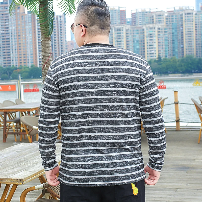 fashion brand men's long sleeve t shirt men striped tshirts male oversized t-shirt spring autumn streetwear clothing sweatshirts