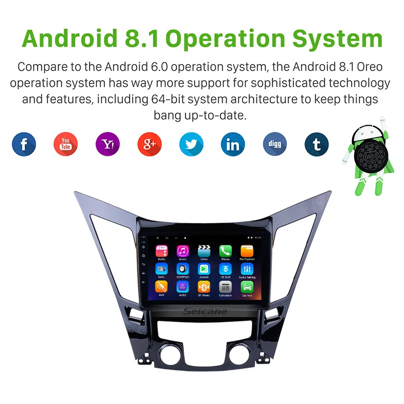 Top Seicane 9" All-in-One Android 9.0 Car Multimedia Player GPS Navigation system For 2011 2012 2013 20142015 HYUNDAI Sonata i40 i45 1 Top Seicane 9" All-in-One Android 9.0 Car Multimedia Player GPS Navigation system For 2011 2012 2013 20142015 HYUNDAI Sonata i40 i45 1