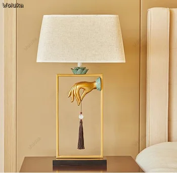 

New Chinese Zen lamp desk bedside lamp antique Chinese style living room study model room decorative lamps CD50 W07