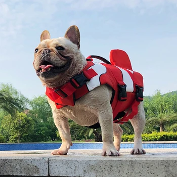 

Summer Dog Life Jacket Clothes Pet Swimming life Vest Large Dog Reflective Swimwear Small Dogs Shark Safety Swimming Suit