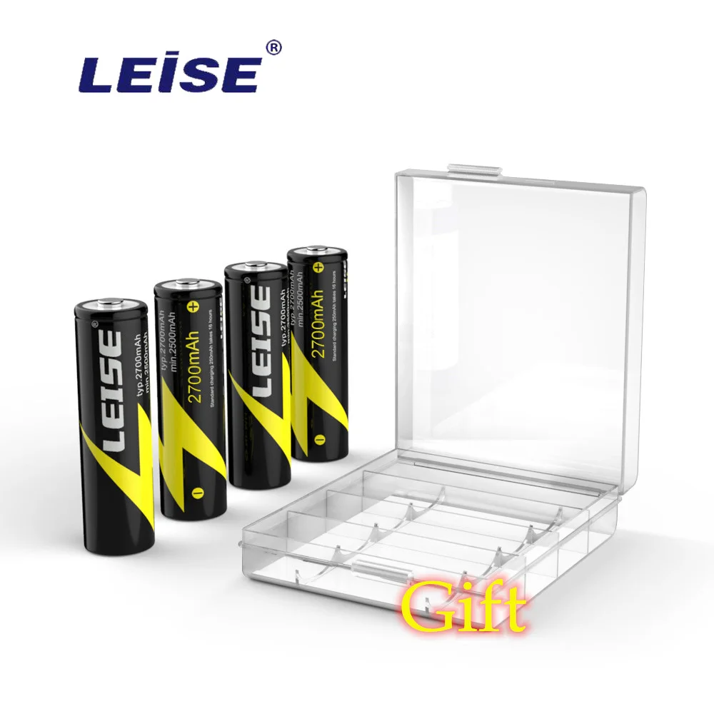 LEISE AA 2700mah Nimh аккумуляторная батарея 1 2 v с батарейным чехлом аккумуляторные