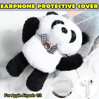 

Cute Panda Wireless Earphone Case For Airpods 1/2 Soft Silicone Protective Cover Charging Headphones Cases For Air pods 2