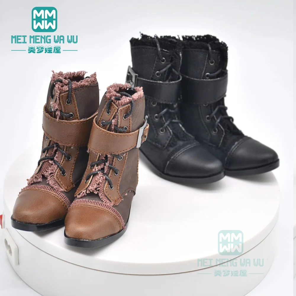 BJD accessories doll shoes for 65-75cm SD10 SD13 SD17 POPO68 BJD Uncle boy Fashionable Martin boots, pointed leather shoes nigo turned leather boots shoes nigo6573