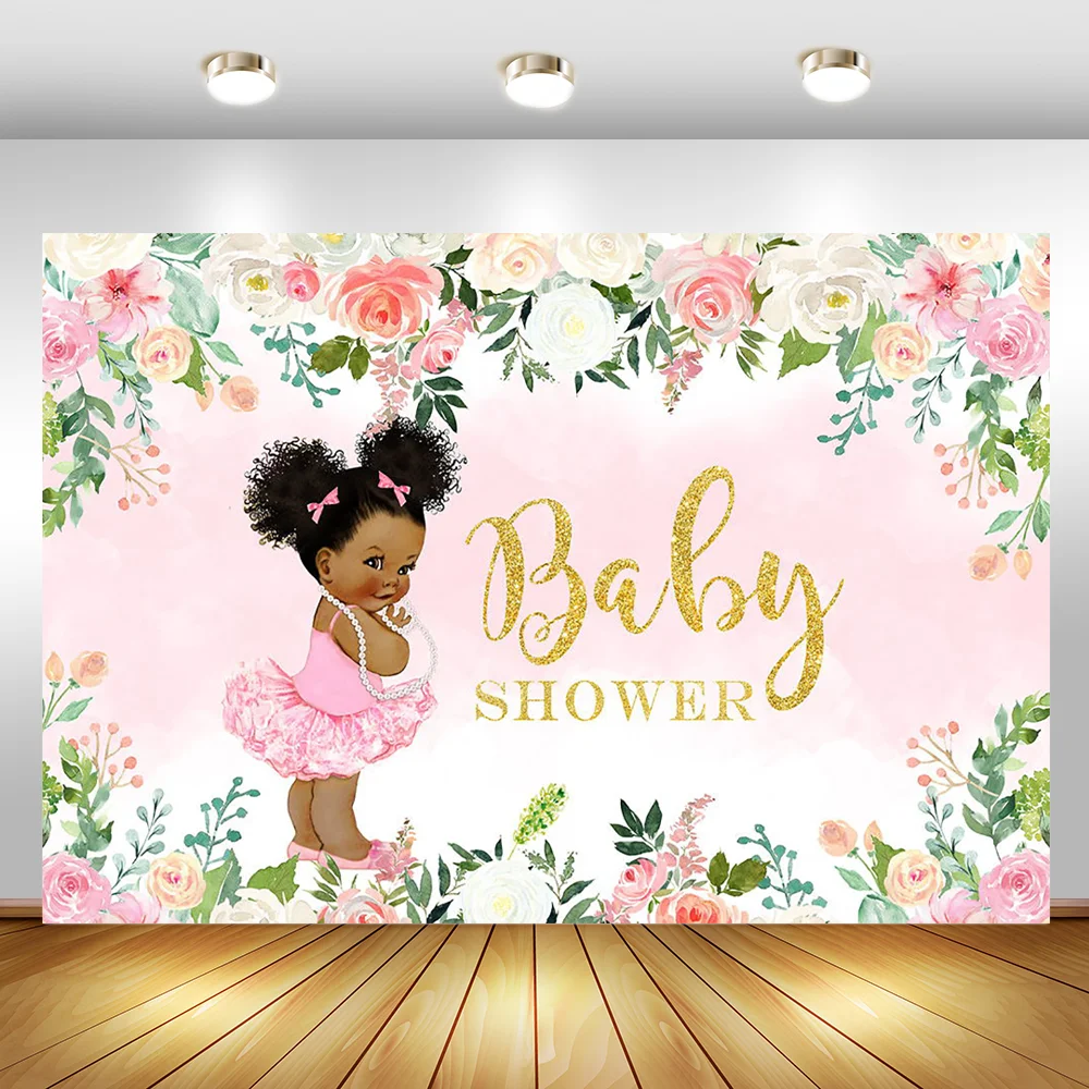 Baby Shower Backdrop Ethnic Princess Flower Photo Background It's A Girl  Photography Backdrops Baby Shower Decorations Supplies - Backgrounds -  AliExpress