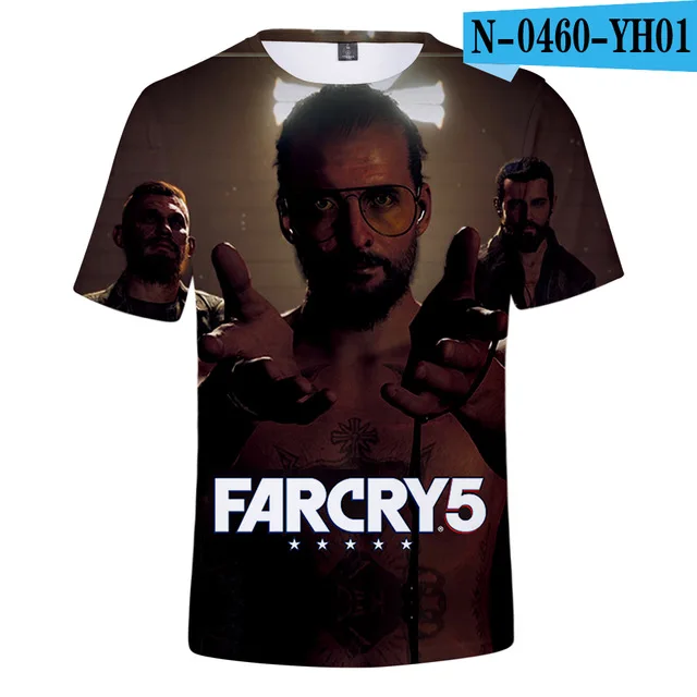Far Cry 5 T Shirt Bambini Uomo Donna Top Gioco Harajuku Funny Kids Tshirt Far Cry 5 Magliette 3D Print Summer Traspirante Tees