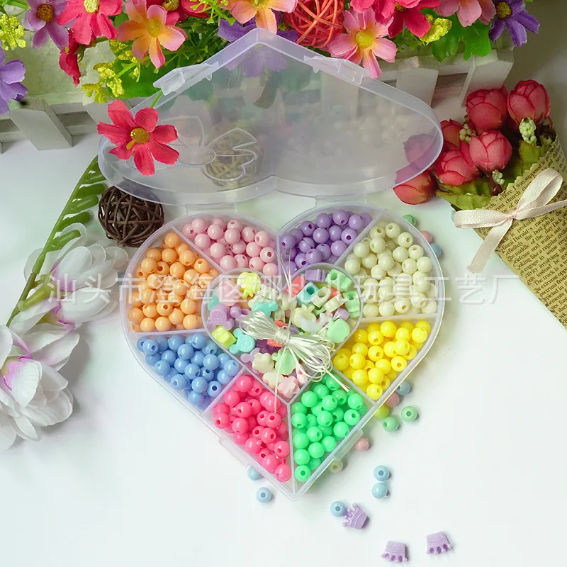 

Children Loose Beads Plastic Beads Box Children DIY Beaded Bracelet Beaded Bracelet Necklace Material Box Accessories Set