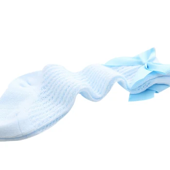 

New Socks For Newborn Baby Spring And Summer Mesh Socks Children's Without Heels With Bow Princess Socks