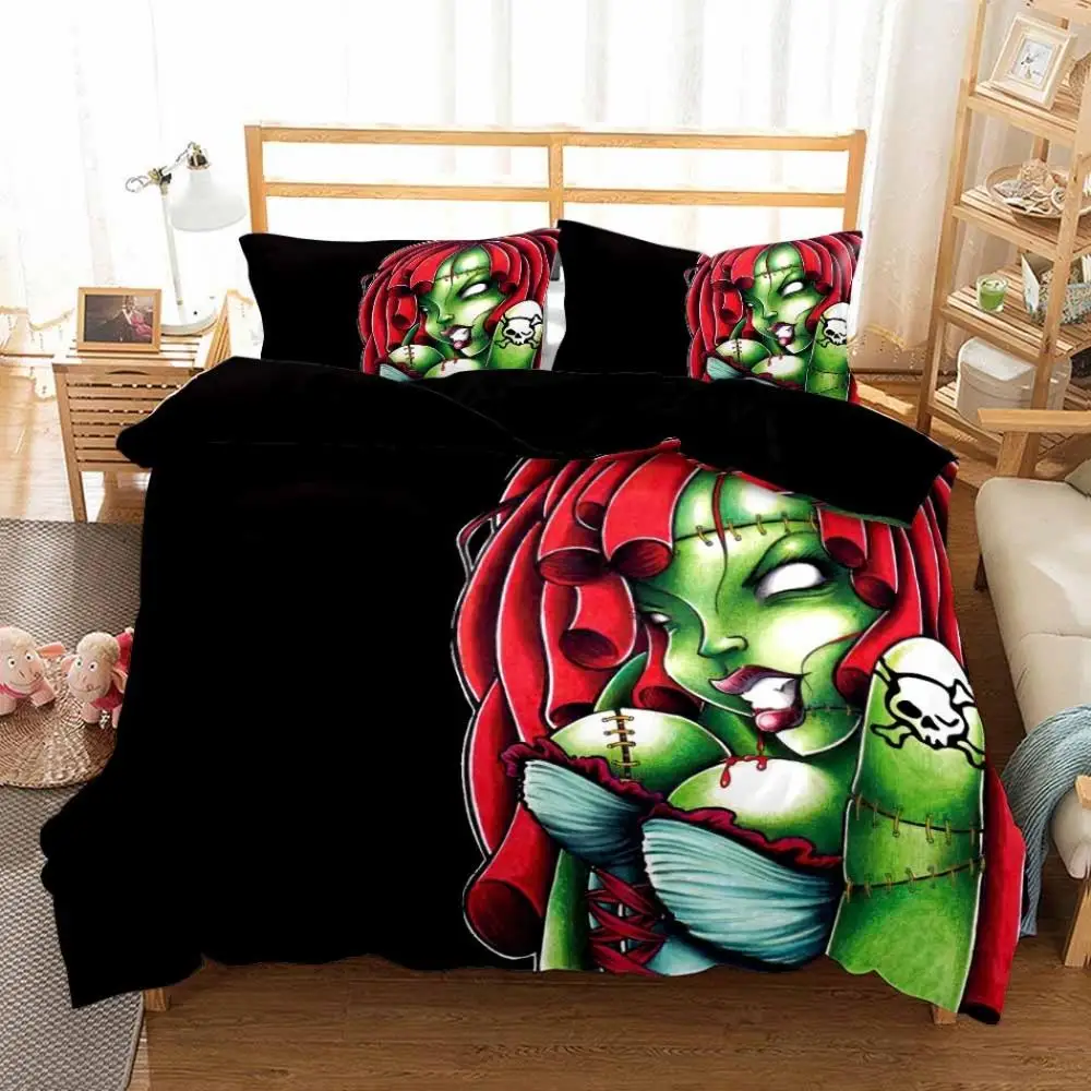 

Horror Zombie 3D Digital Print Creative 2/3pcs Bedding Set Pillowcases King Queen Twin Double Size Duvet Cover No Sheet
