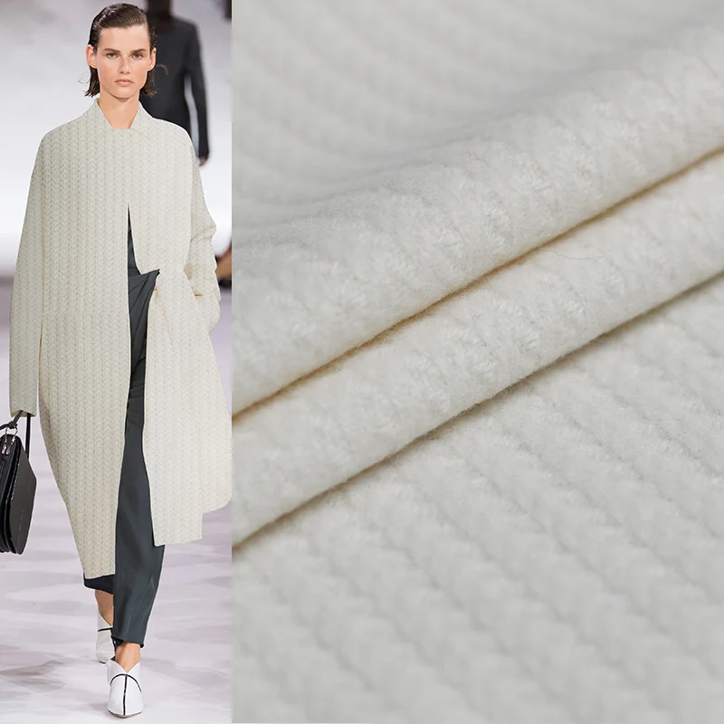 Красная Малина белая полоса Wollen шерсть материалы для одежды зимняя женская куртка пальто швейная ткань портной