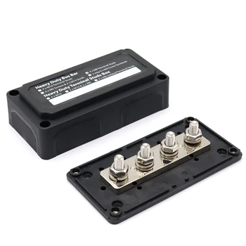 

Heavy-Duty Module Design Bus-Bar Box Terminal Board 300A with 4 Terminal Studs Car Bus-Bar Car Accessories