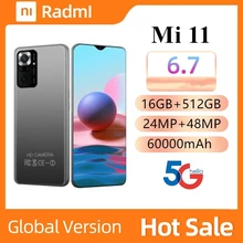 

2021 Global Version Mi 11 6.7 Smartphone Android 16G+512G 10 Core 48MP Carema CellPhone 6000mAh Battery Daul SIM Mobile Phones
