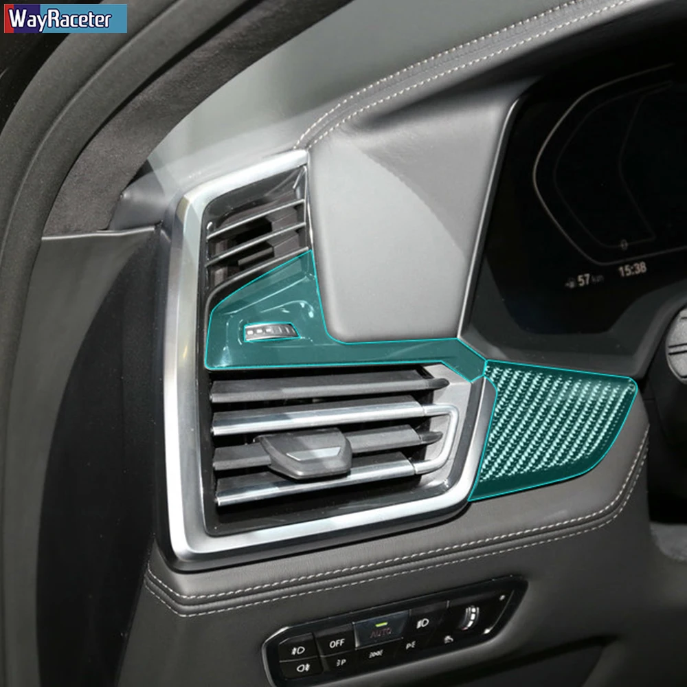 Car Interior Central Console Gear Dashboard Self Healing TPU Sticker Transparent Protective Film For BMW X6 G06 2020 Accessories