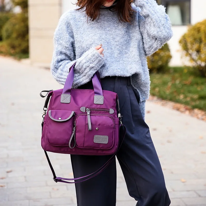 

HEFLASHOR Fashion Shoulder Bags for Women Designer Waterproof Nylon Handbag Zipper Purses Messenger Crossbody Bag bolsa feminina