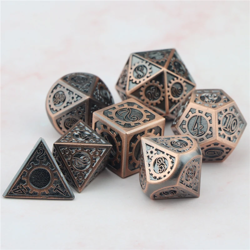 Игральные кости Dnd многогранные металлические набор подземелий и драконов d &amp