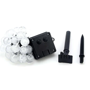 

Hot Outdoor 7M 50 Led Crystal Ball Solar Lamp Power Warm White Led String Fairy Lights Solar Garlands Christmas Garden Decor