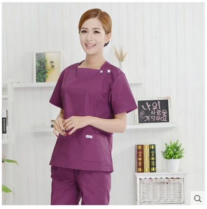 

New grape purple hand washing clothes operating clothes nurses clothing hospital operating room isolation operating clothes