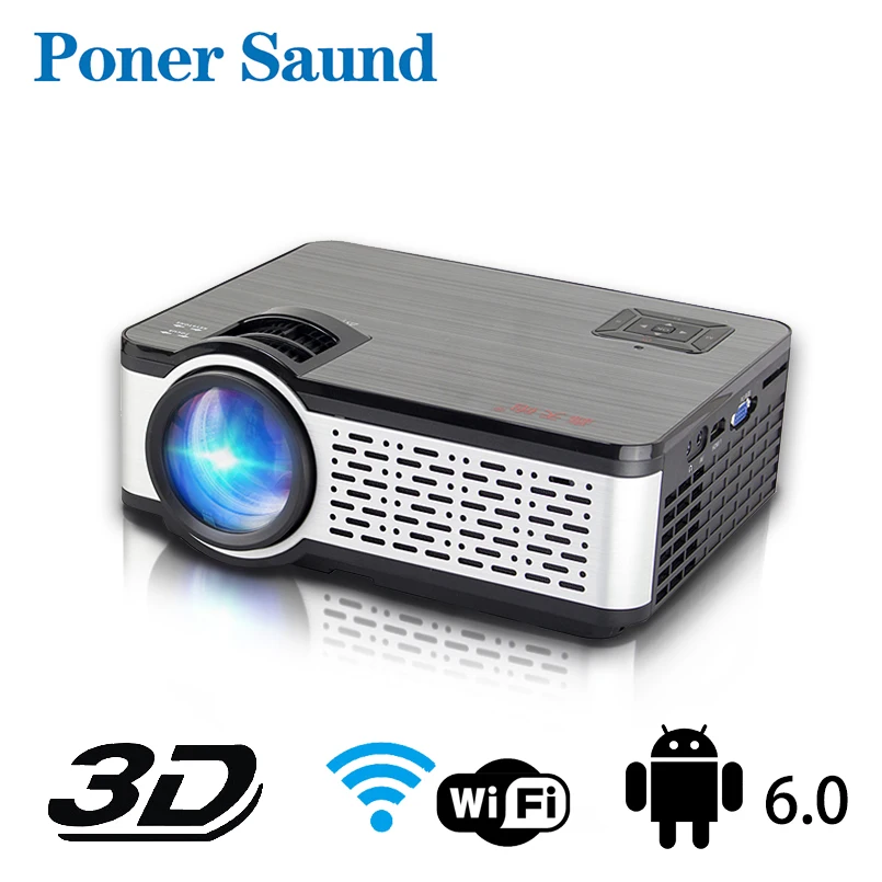 

Poner Saund W5 Projector Mini Portable Projector Smart Home 1080p Full Hd Projector Android Built-in Bluetooth For Smartphone