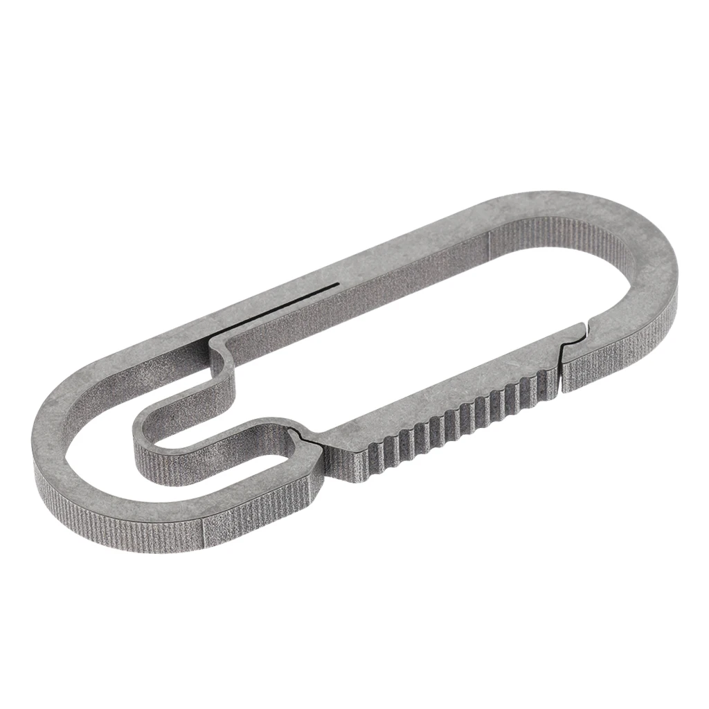 Открытый титановый сплав Пряжка Карабин брелок Крюк - Цвет: Gray 7cm