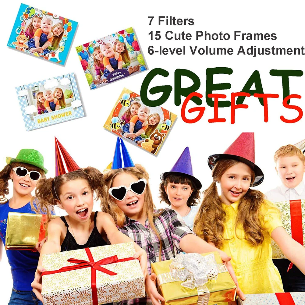 Mini Cartoon Photo Camera Toys HD Screen Childrens Digital Camera Video Recorder Camcorder Toys for Kids Girls Gift